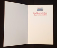 Boat Greeting Card: "It's Time to Relax, You've Earned it"